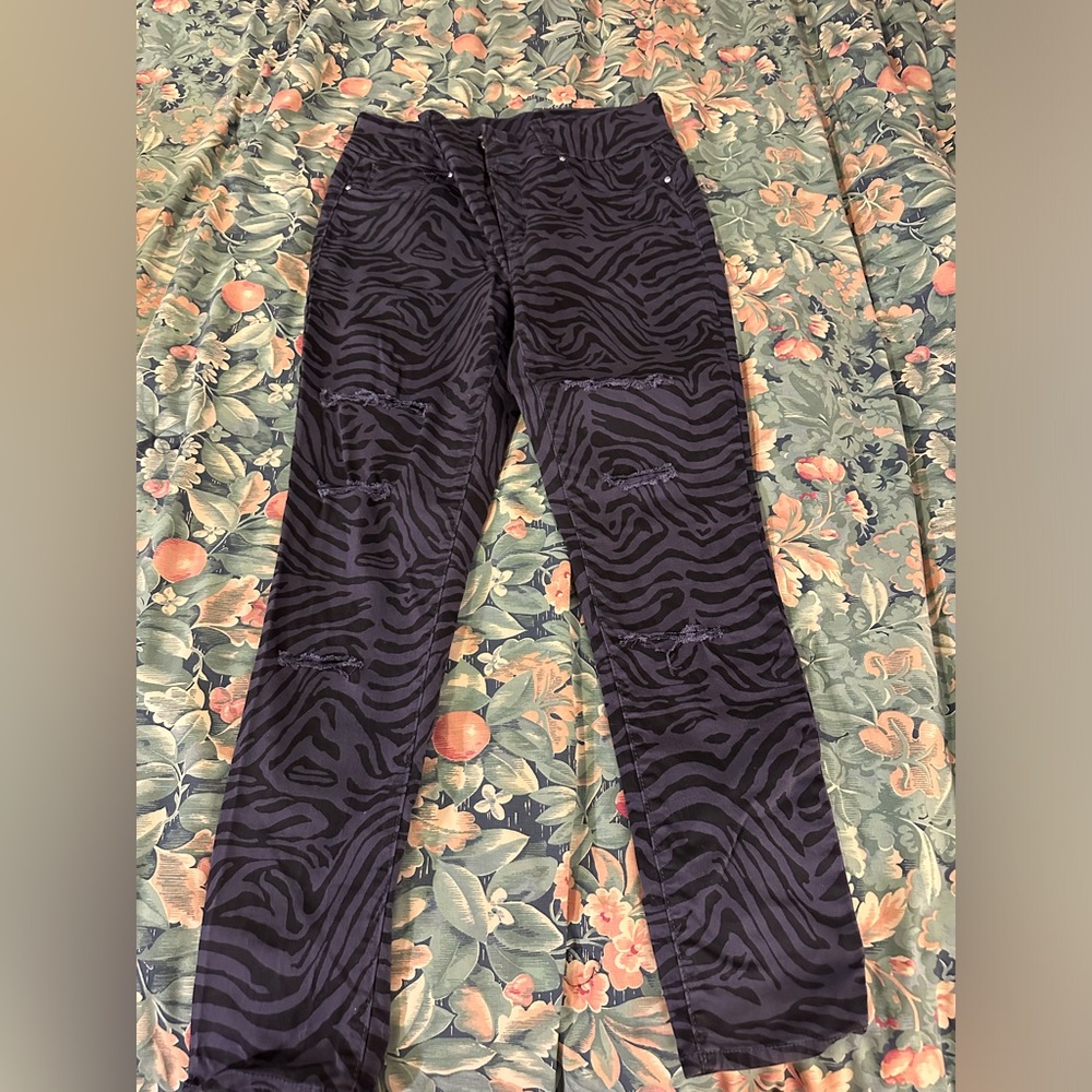 Women’s seven7 high rise curvy leggings pants size 10 cheetah printed black